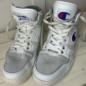 CHAMPION MEN'S CPS10300M 3 ON 3J640-1020 NAN'AN WHITE HIGH TOP SNEAKERS US 9.5
